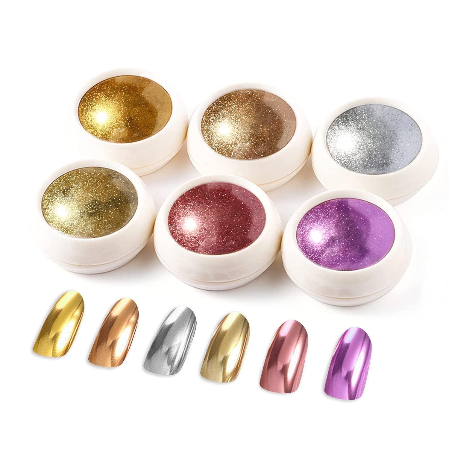 BISHENGYF Rose Gold Chrome Nail PowderNeue Upgrade Grosse Kapazität Chrom PulverSuper-Spiegeleffekt Metall Mirror Chrome Powder –Neon Glassy Pearl Effect Glitter Nagelkunst Pulver Für DIY Salon