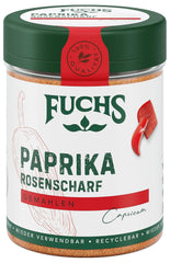 Fuchs Gewürze - Paprika rosenscharf gemahlen - schärfer Gesmack für Gulasch, Eintöpfe oder Gemüsegerichte - natürliche Zutaten - 55 g in wiederverwendbarer, recyclebarer Dose