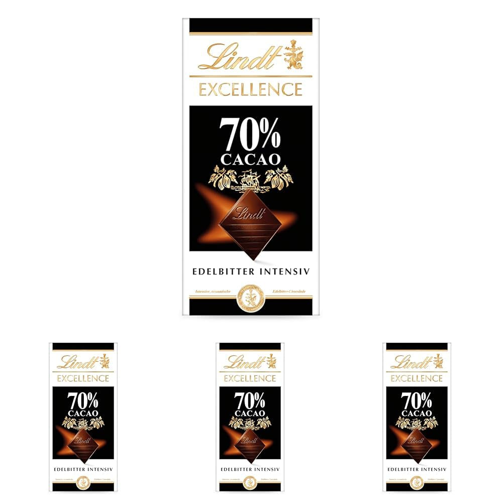 Lindt-Schokolade | Bar EXZELLENZ 70 % | 100g | Intensive, vollmundige dunkle Schokolade | Veganer Schokoriegel