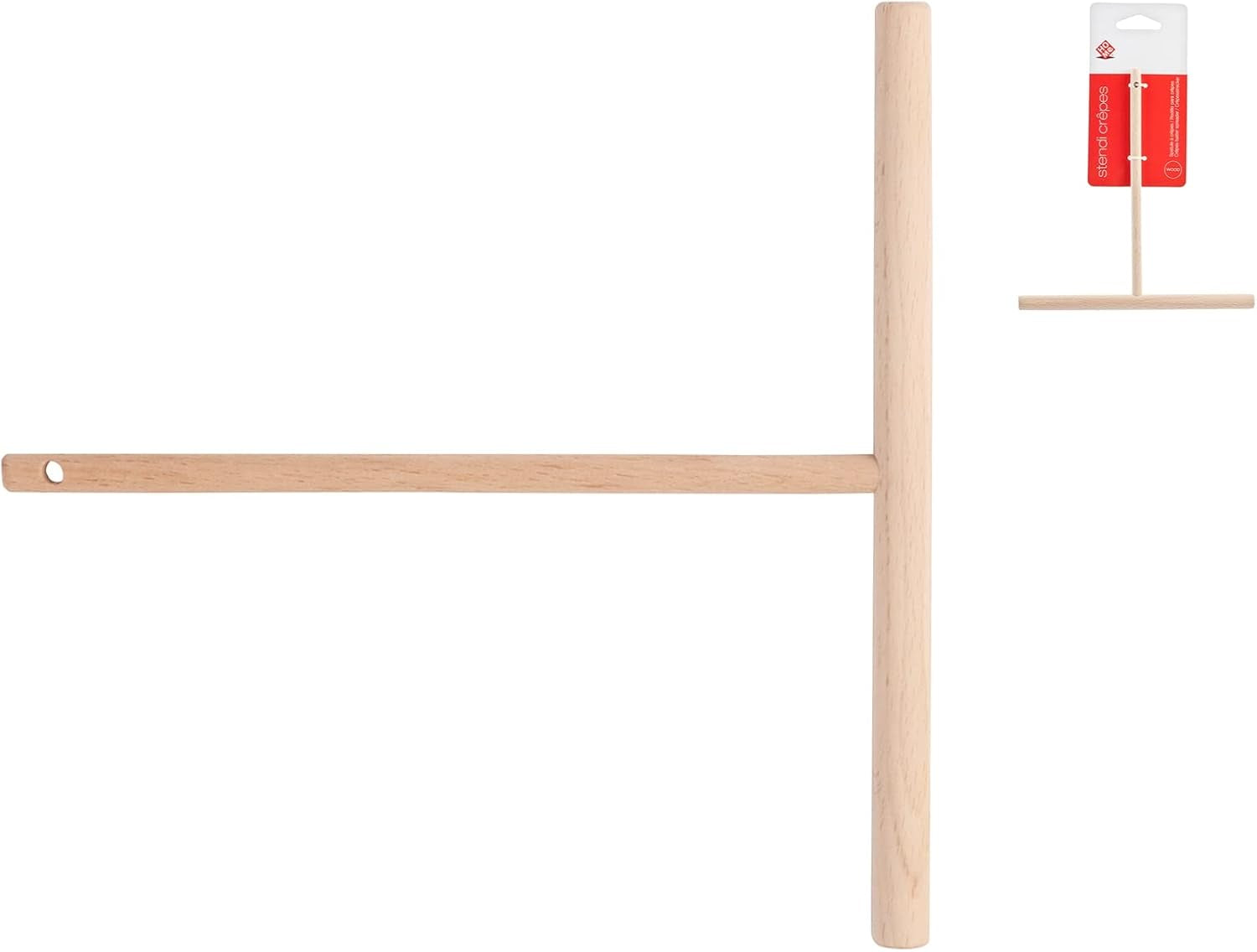 Crêpes-Ausroller, Holz, 18 cm, Braun