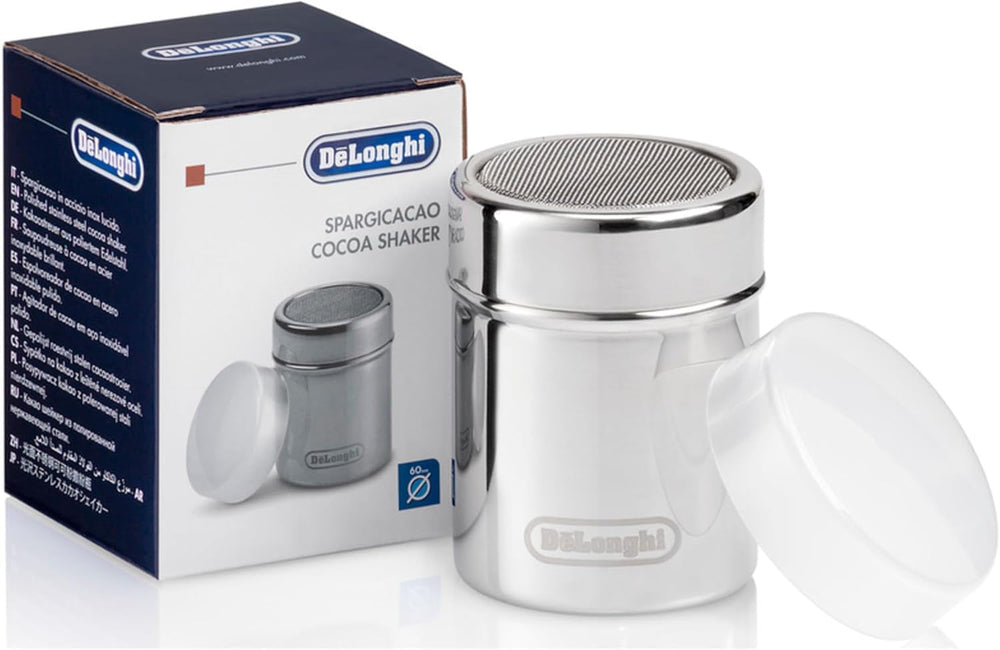 De'Longhi DLSC061 Shaker pentru cacao din oțel inoxidabil, 175 ml, argintiu