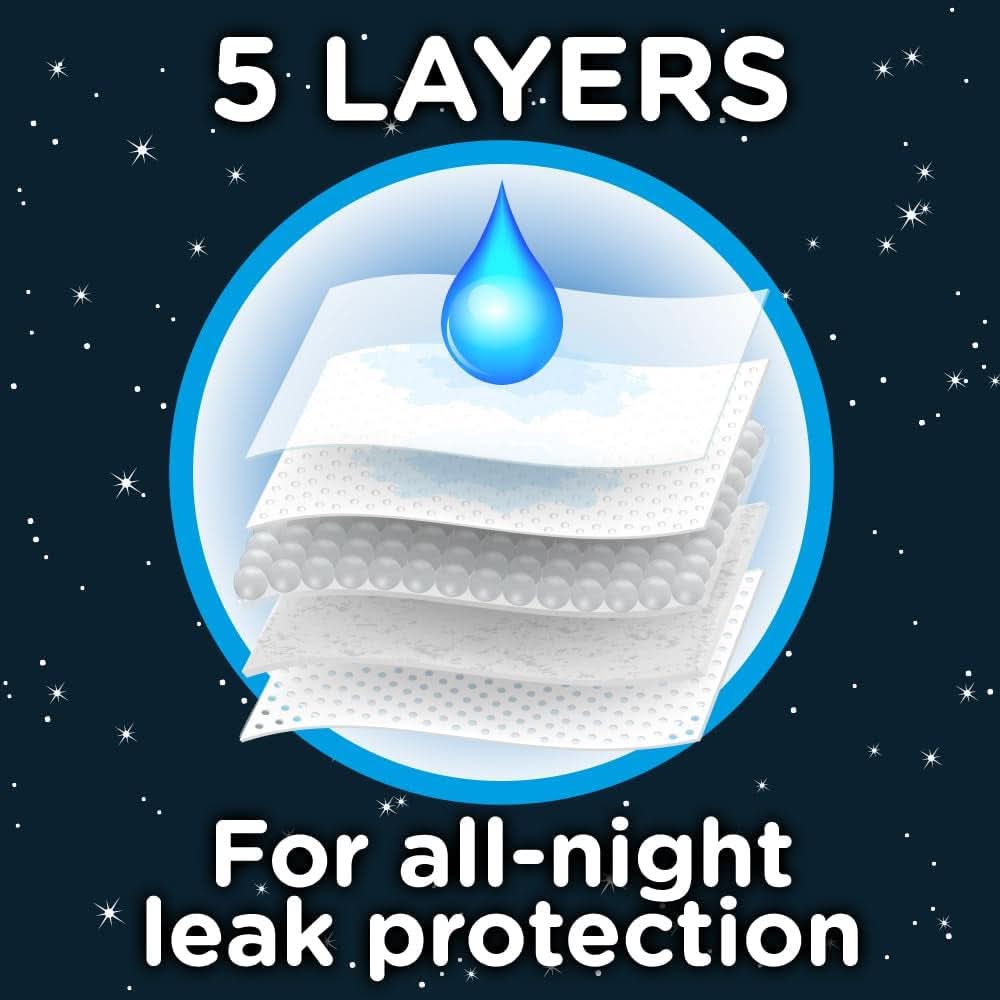 Huggies Nachtwindeln, für Mädchen 8-15 Jahre (27-57 kg), sehr saugfähig, 9 Stück (2er Pack) Mutter und Kind Naty Shop