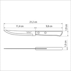 Tramontina 14-teiliges Grillbesteck-Set aus Edelstahl, Steakbesteck, Grillset, Küche, Naty Shop