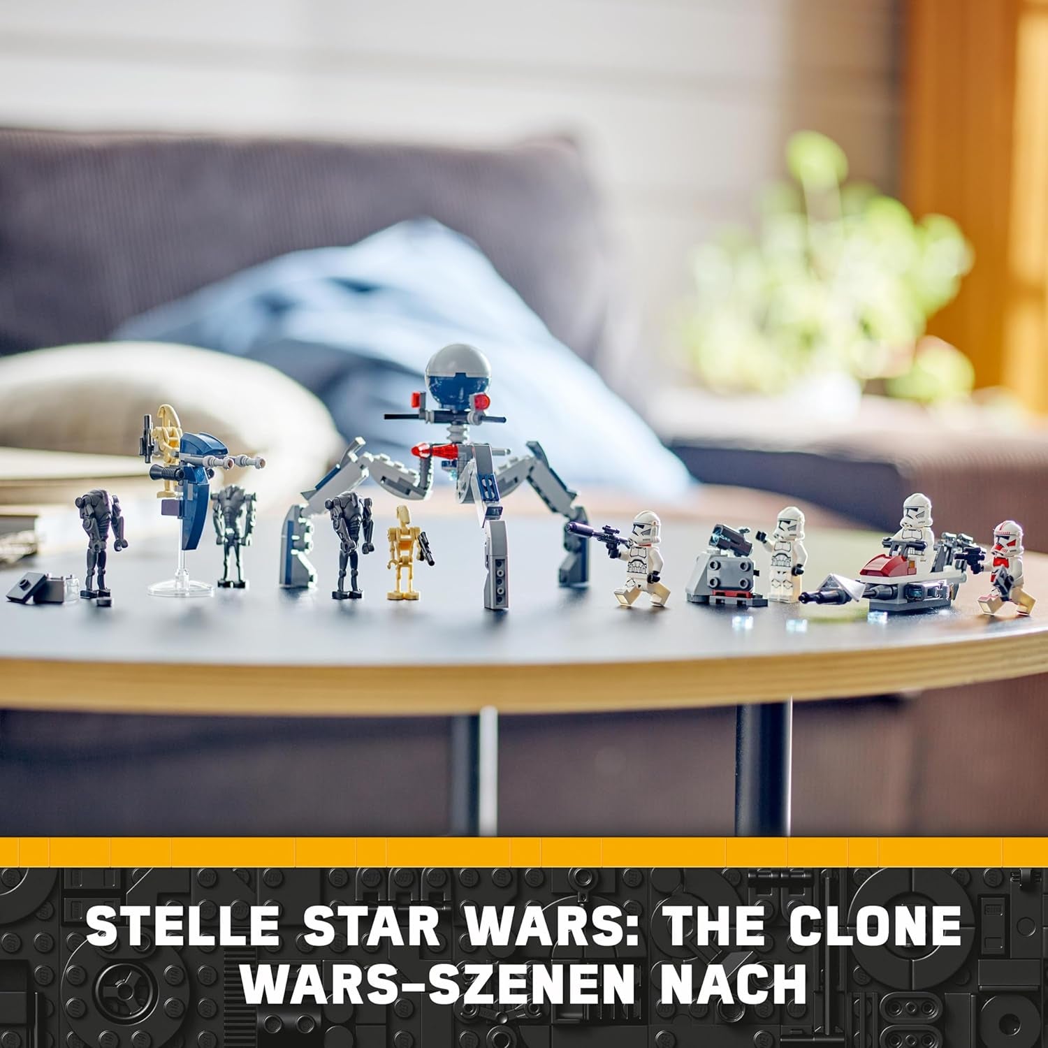 LEGO Star Wars 75372 Clone Trooper & Battle Droid Battle Pack, inkl. 4 Minifiguren, 5 Droiden und Speeder-Motorrad mit Shooter – Konstruktionsspielzeug für Jungen und Mädchen ab 7 Jahren. Bausätze Besuchen Sie den LEGO-Store