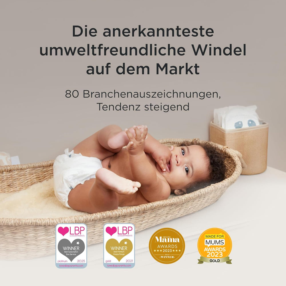 Kit & Kin Premium Öko-Windeln, Größe 4 (9–16 kg), 132 Windeln, pflanzlich und hypoallergen, zuverlässiger Auslaufschutz, vegan und frei von Tierversuchen