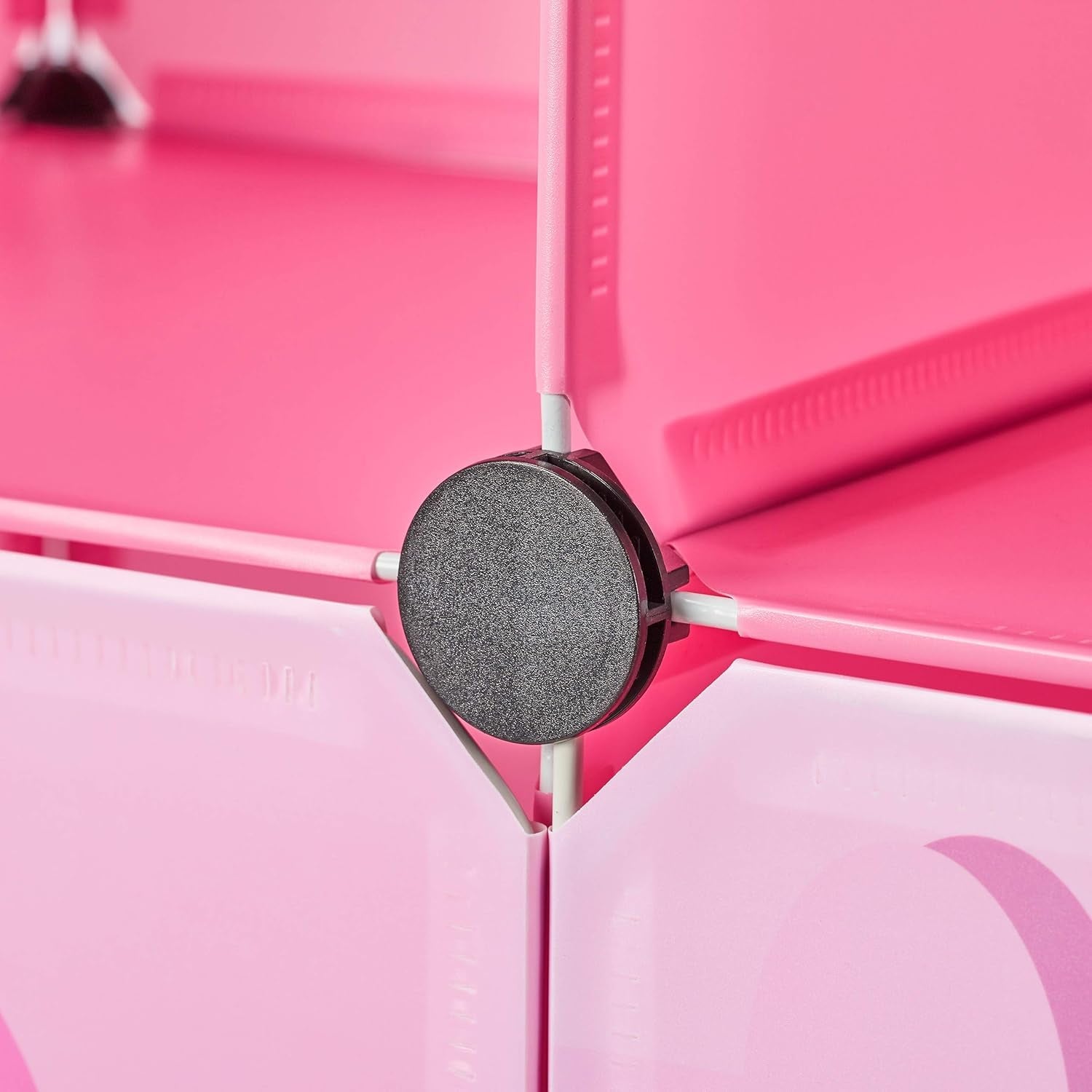 Relaxdays Kinderzimmerregal, Prinzessinnenschloss, Kunststoff, DIY-Schrank mit Türen, HBT: 128 x 110 x 37 cm, rosa Naty Shop Puppenhäuser