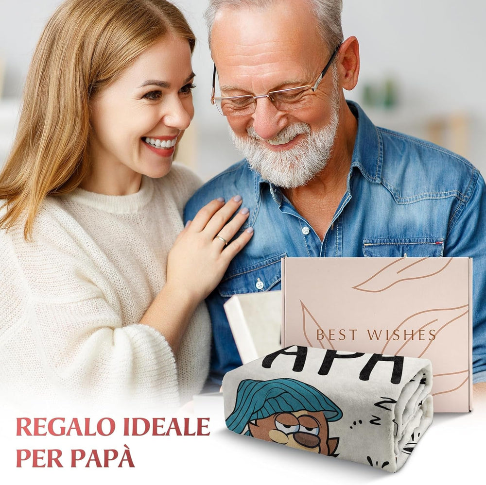Musaecoin Papa-Geschenk, Papa-Geburtstagsgeschenk, Geschenkideen für Papa, Geschenke für Papa, 50–60-Zoll-Flanelldecke, Weihnachtsgeschenk für Papa, Vatertagsgeschenk. Betten und Decken Musaecoin