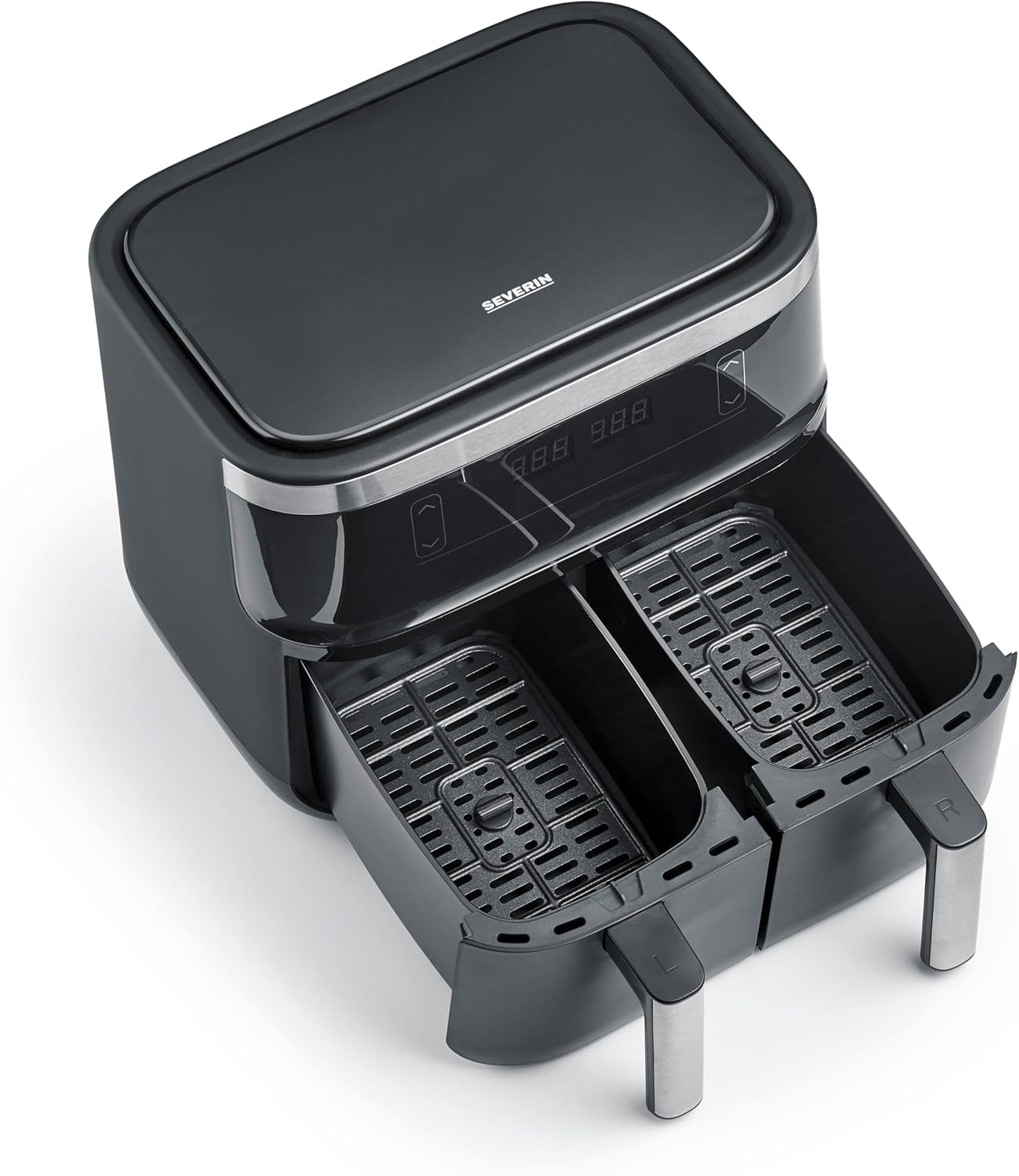 SEVERIN Doppel-Heißluftfritteuse mit Garraum 2 x 3,8 l, 8 Automatikprogramme Haushaltsgeräte Naty Shop