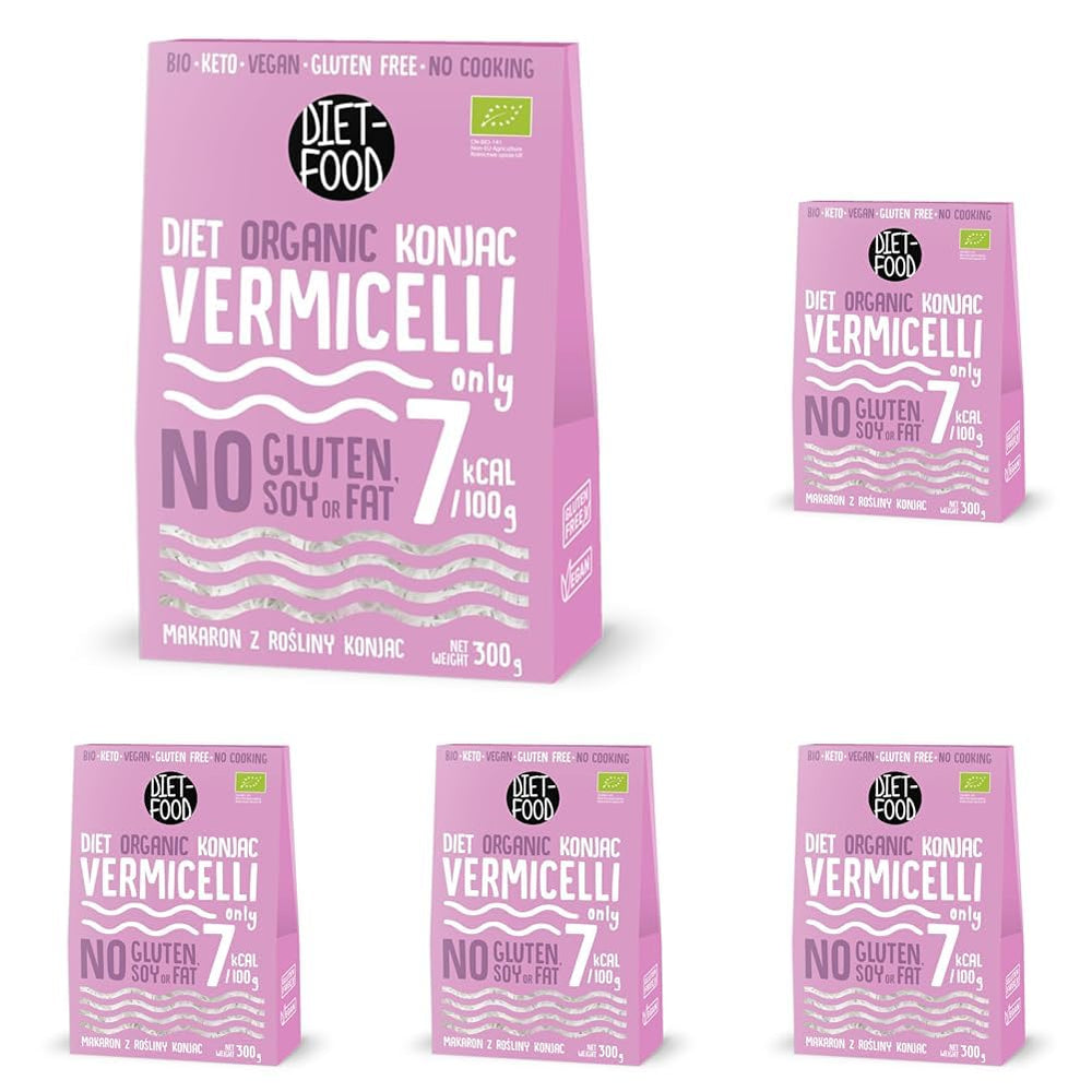 DIET-FOOD Bio-Shirataki-Konjac-Instantreis, kohlenhydratarm, kalorienarm, vegan, fettfrei, sojafrei, glutenfrei, Keto-freundlich, schlankmachend, 300 Gramm