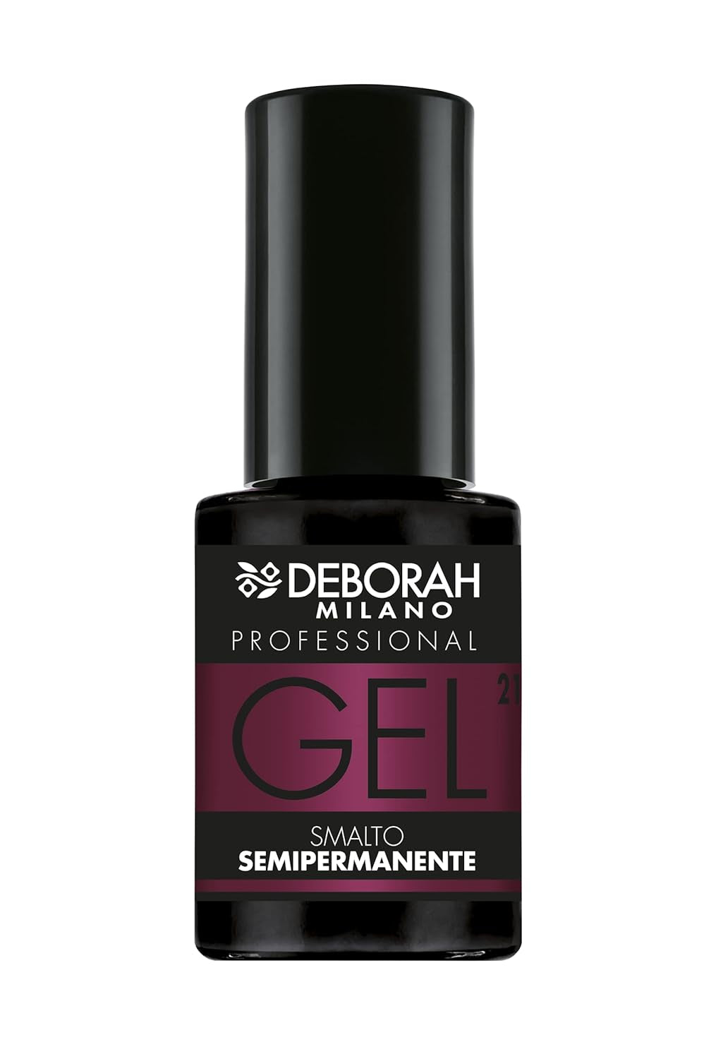 Milano Professional semipermanenter Nagellack, Nr. 21 Burgunderrot, volumengebender Effekt, lang anhaltend, für intensive und glänzende Nägel, 4,5 ml