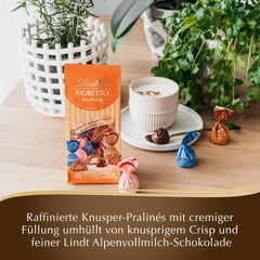 Schokolade - Sortiment FIORETTO Minis | 115 g | Ca. 10 Pralinen aus Milchschokolade in den Geschmacksrichtungen Marzipan, Cappuccino und Nougat, enthält Alkohol | Schokoladen-Geschenkset | Schokoladen-Geschenkset (5er-Pack)