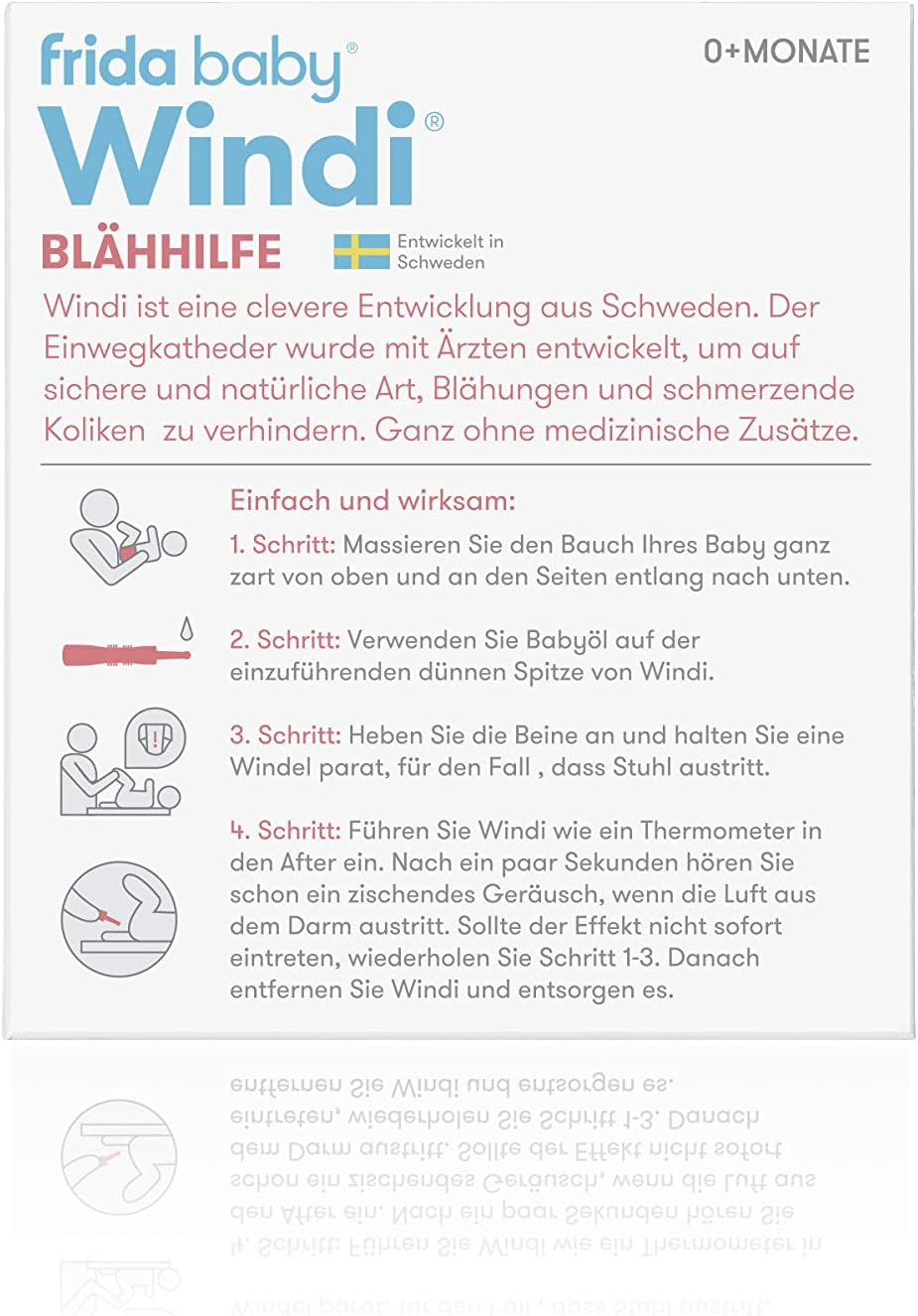 Fridababy Windi Gasentlastung für Babys ab 0 Monaten, 10 Stück, Einwegkatheter, Erdgasentlastung, 20437