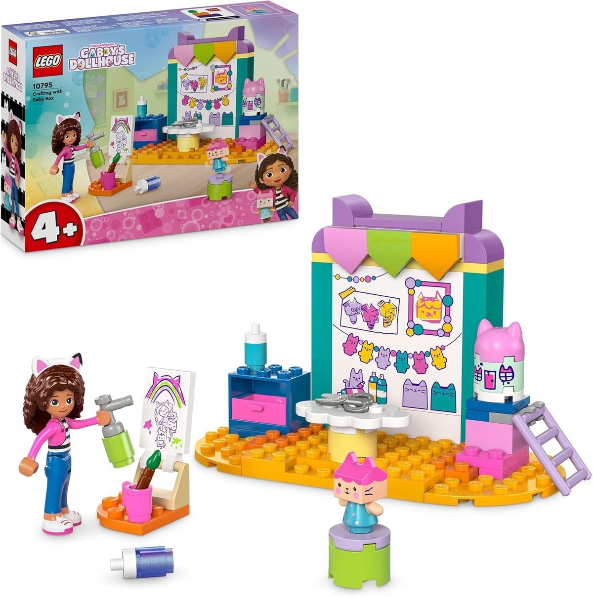 LEGO 4+ Gabbys Puppenhaus-Bastelspaß mit Babybox, Rollenspiel-Spielset, kreatives Kunst- und Bastelset für Mädchen und Jungen ab 4 Jahren, Modellspielzeughaus 10795 Bausätze Besuchen Sie den LEGO-Store Standardtitel