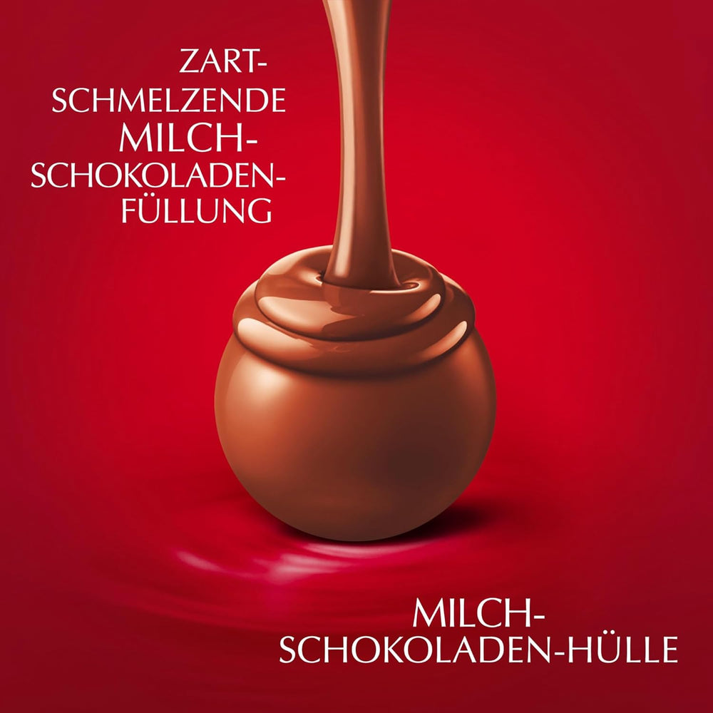 Lindt-Schokolade | Milchschokoladentüte LINDOR | 500g | 38 Milchschokoladenkugeln mit zartschmelzender Füllung | Schokoladengeschenk