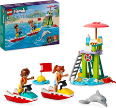 LEGO Friends Rettungsschwimmer-Aussichtsturm mit Jetskis, Kinderspielzeug, Geschenkidee für Mädchen und Jungen ab 5 Jahren mit 2 Figuren und Delfin, Jetski-Spielzeug 42623 Bausätze Besuche den LEGO-Store Standardtitel