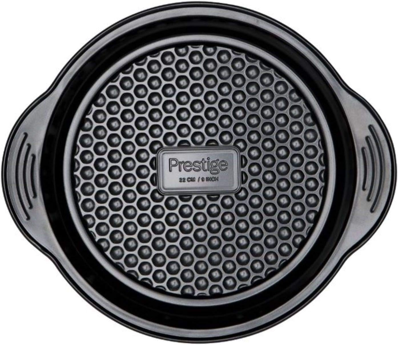 Prestige 48227 Aerolift Muffinform, Kohlenstoffstahl, Schwarz Formen und Backbleche Naty Shop 23 cm runde Kuchenform