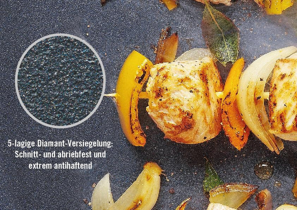 Woll Diamond Lite flache Pfanne - Induktion -, Ø 20 cm, 5 cm Höhe, mit abnehmbarem Griff - für alle Herdarten geeignet, Aluminiumguss, antihaftbeschichtete Töpfe und Pfannen Naty Shop