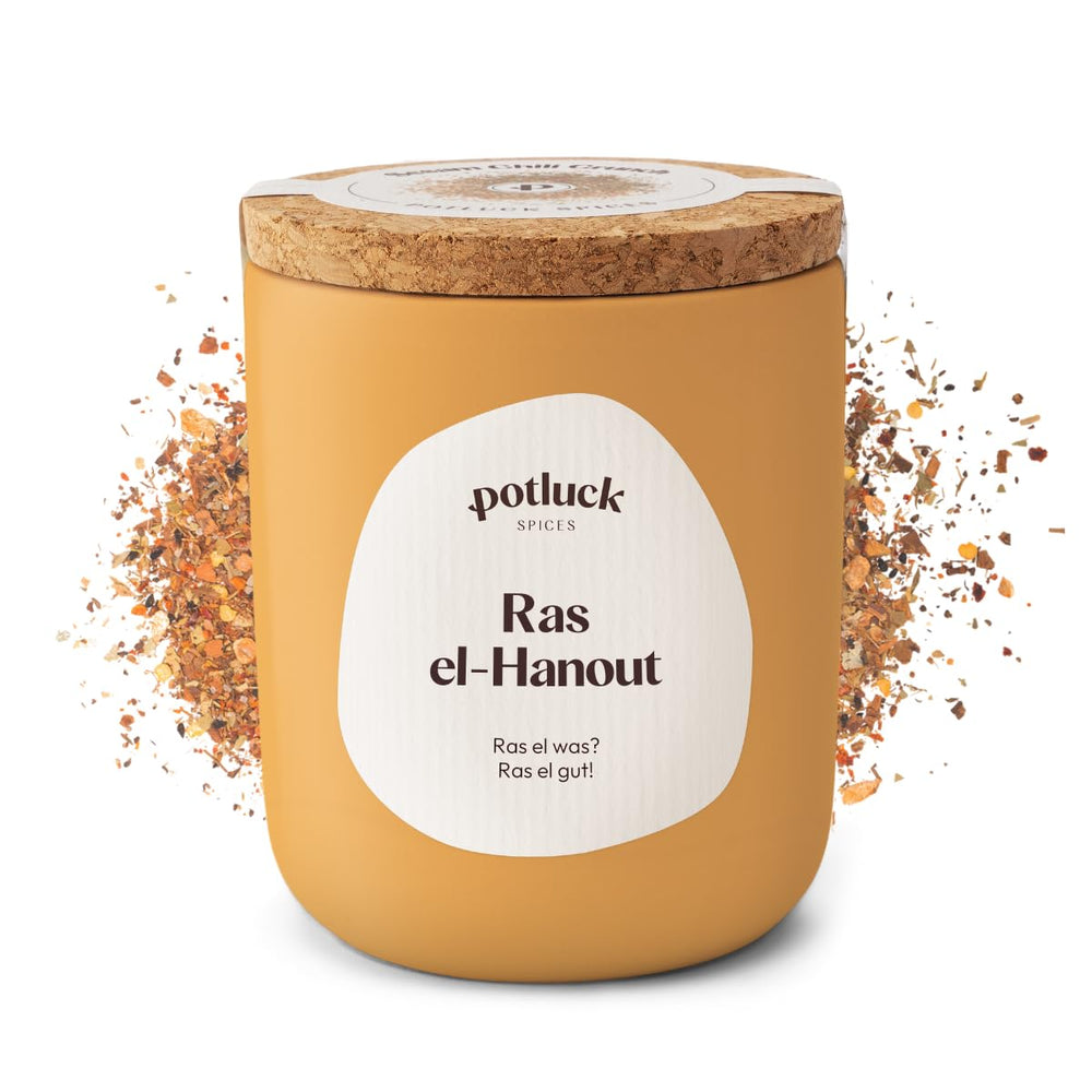 Potluck | Umami Crunch | Würzmischung im Keramiktopf | 75 g | Vegan, glutenfrei und mit natürlichen Zutaten