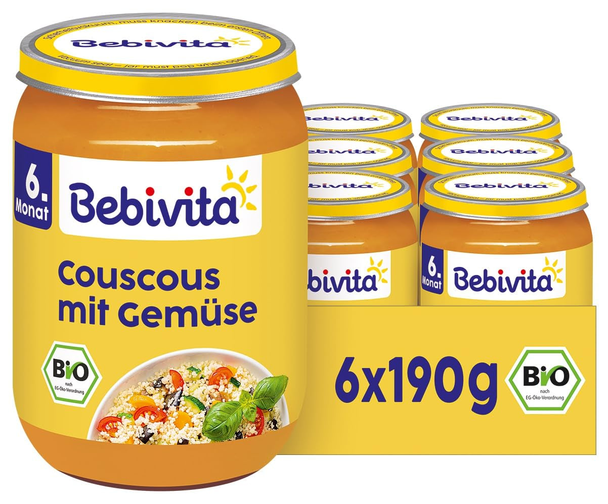 Mahlzeiten ab 6 Monaten: Couscous und Gemüse, 190g, 6er Pack (6 x 190g)