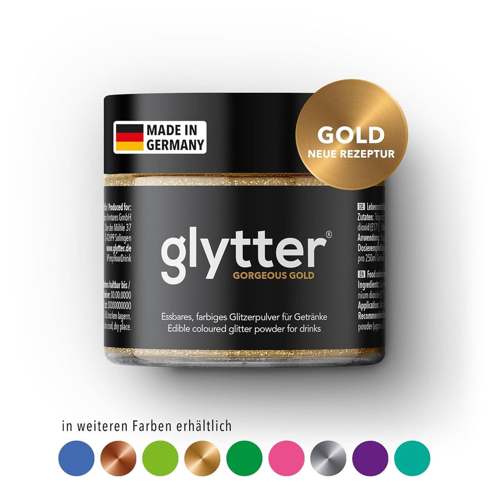 Glytter, essbarer Glitzer für Getränke und Flüssigkeiten, 10 Gramm Glitzer Naty Shop