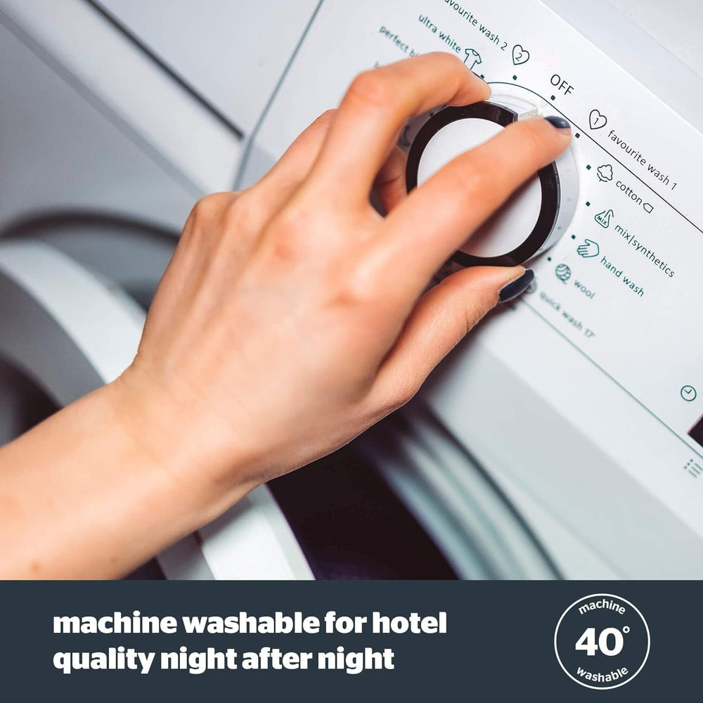 Silentnight Hotel Collection Steppdecke für Doppelbetten, 13,5 TOG, weiß, Mikrofaser, weiß, Einzelbett 135 x 200 cm Steppdecken und Steppdecken Naty Shop