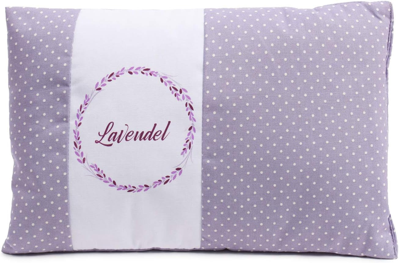 Gözze - Pernă parfumată cu ierburi, umplutură din amestec de ierburi 200G, capac din bumbac 100%, 30 X 20 Cm - Verde carouri Perne standard Naty Shop Violet cu puncte