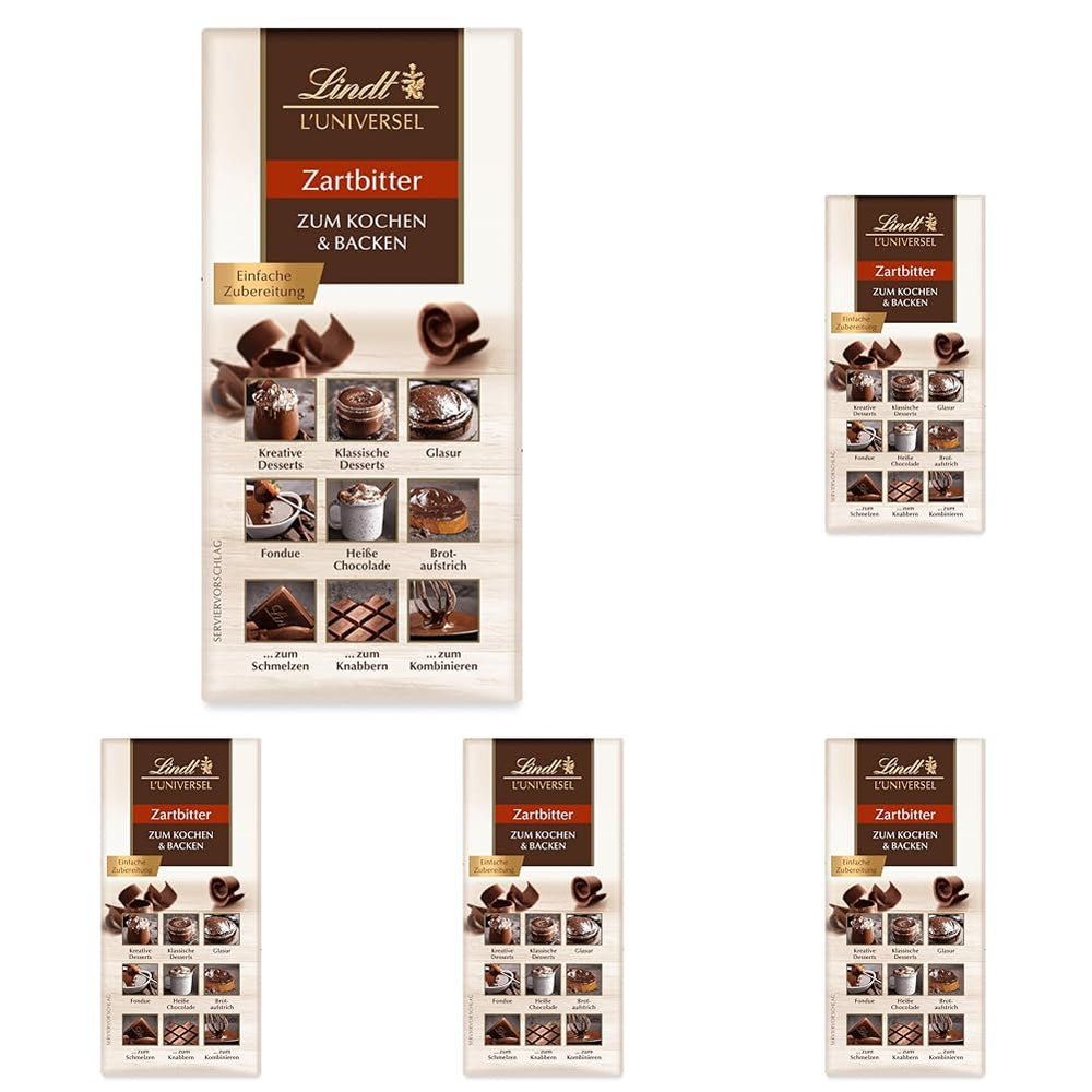 Lindt-Schokolade | L'Universum | 200g Schokolade zum Kochen und Backen, für Desserts, als Glasur, Fondue, Aufstrich oder für Snacks | Schokolade zum Backen