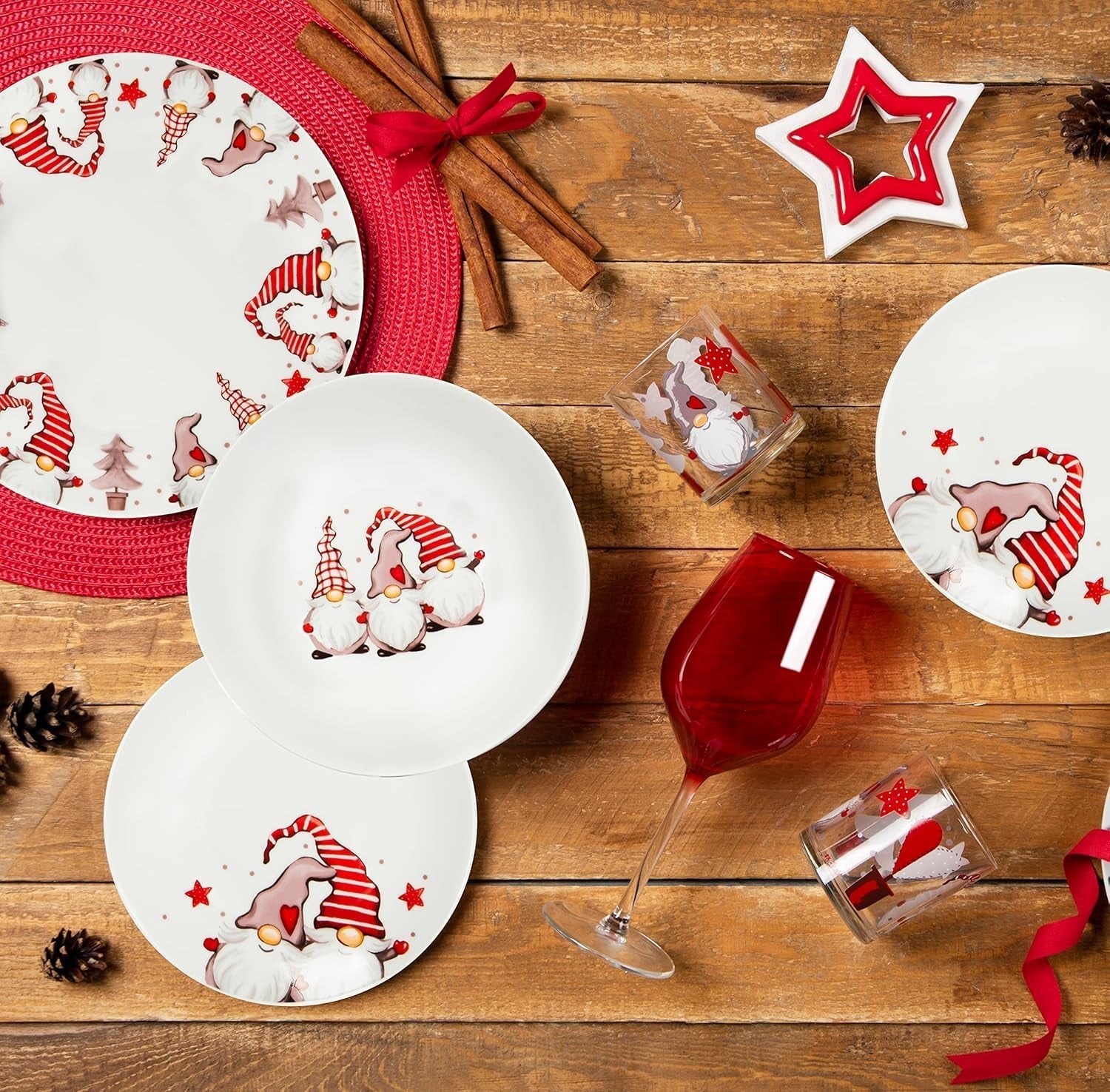 Excelsa Gnomo Tellerservice 18-Teilig Seturi vesela masa Naty Shop