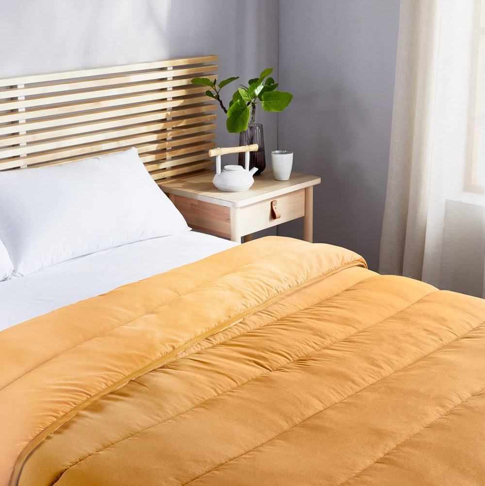 Pikolin Home - Wendedecke 300 G - Zweifarbige nordische Füllung - Für Bett 90 - bequem, warm, atmungsaktiv, Malve, 150 x 220 cm Steppdecken und Steppdecken Naty Shop