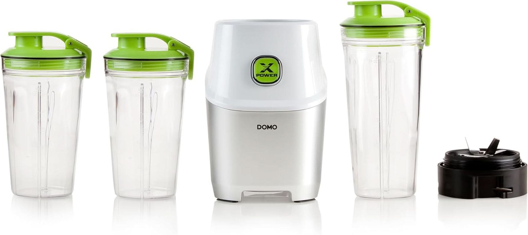 Powermixer Domo DO700BL Mit 1000W Starkem Motor - Mixen Direkt in Der Flasche, Weiß Mutter und Kind Naty Shop