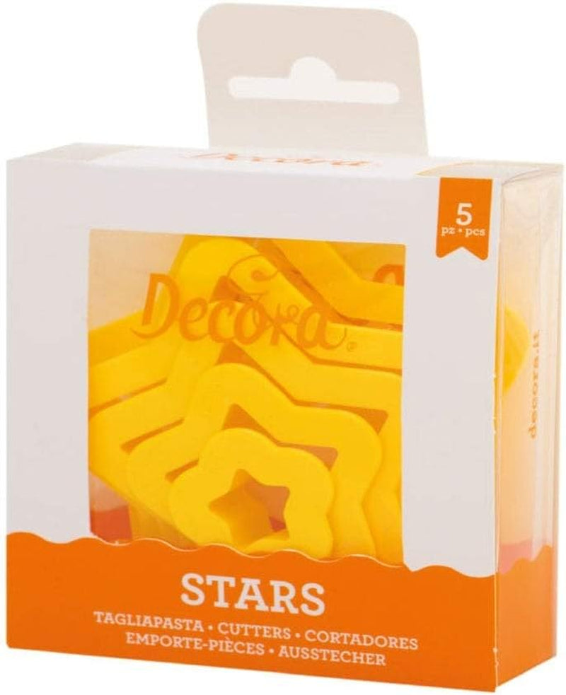 0255312 Set forme de biscuiți în formă de stea, 5 bucăți 2,2 3,9 5,6 8,19,9 Î 2,2 cm