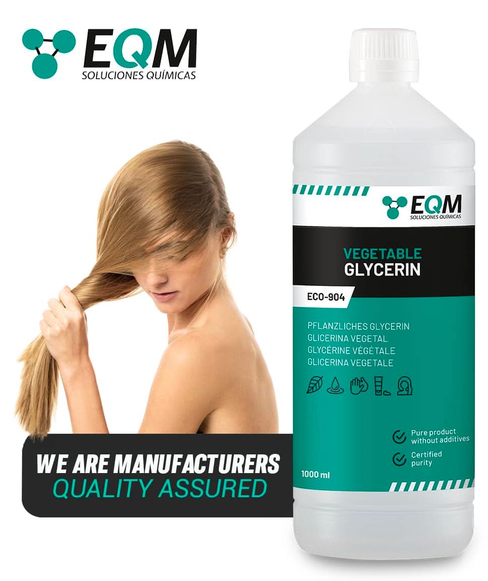 Pflanzliches Glycerin, 100 % natürlich, natürlicher Feuchtigkeitsspender für Haar und Haut, ideal für Seifen, Shampoos, Cremes, 1 Liter Dusche und Bad Naty Shop