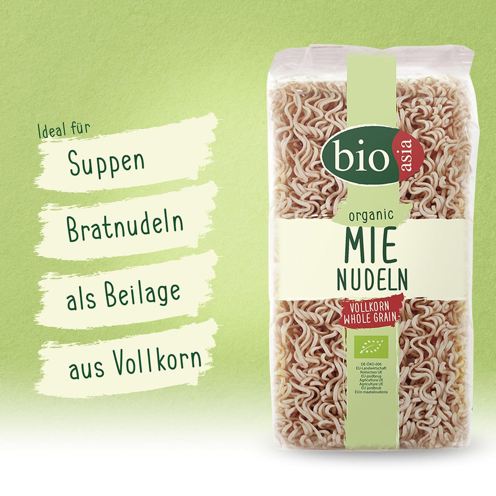 BIOASIA Bio Mie Nudeln, aus Vollkorn, schnell und einfach zubereitet (1 x 250 g)