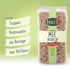 BIOASIA Bio Mie Nudeln, aus Vollkorn, schnell und einfach zubereitet (1 x 250 g)