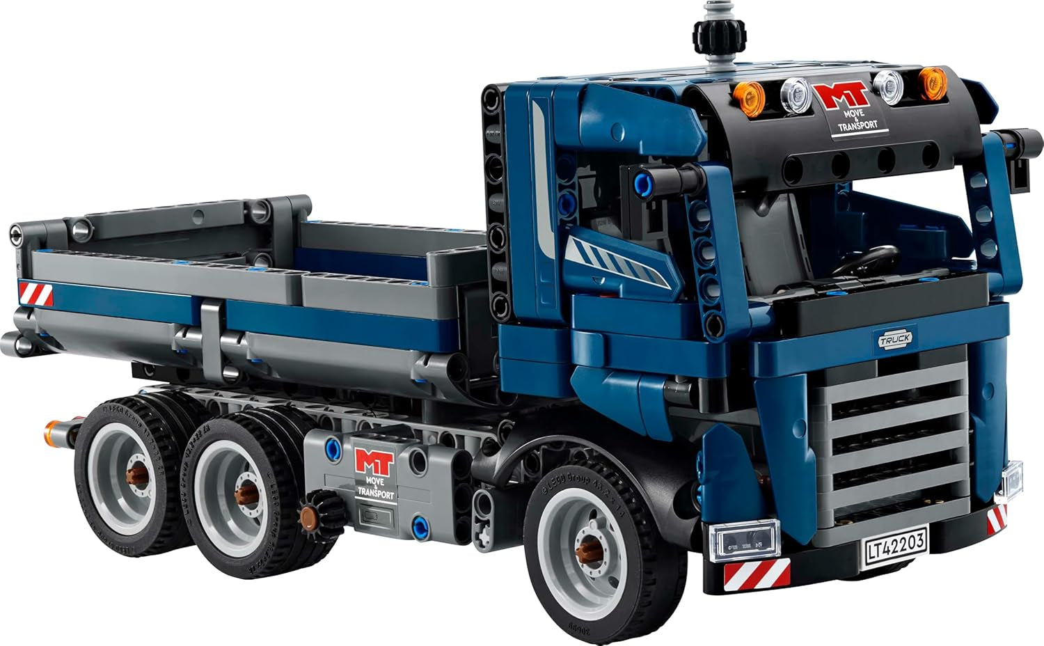 LEGO Technic Kipplaster Spielzeug mit Lenkung und beweglicher Kippmulde - blaues Baufahrzeug - Geschenkide zum Geburtstag oder für die Holiday - Bauset für Jungen und Mädchen ab 9 Jahren 42203
