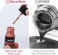 Sclipici comestibil lichid - 6 culori colorant alimentar metalic cu sclipici pentru decorarea torturilor, copt, brioșe - Pudră metalică comestibilă cu sclipici lichid pentru biscuiți DIY, fondant, prăjituri