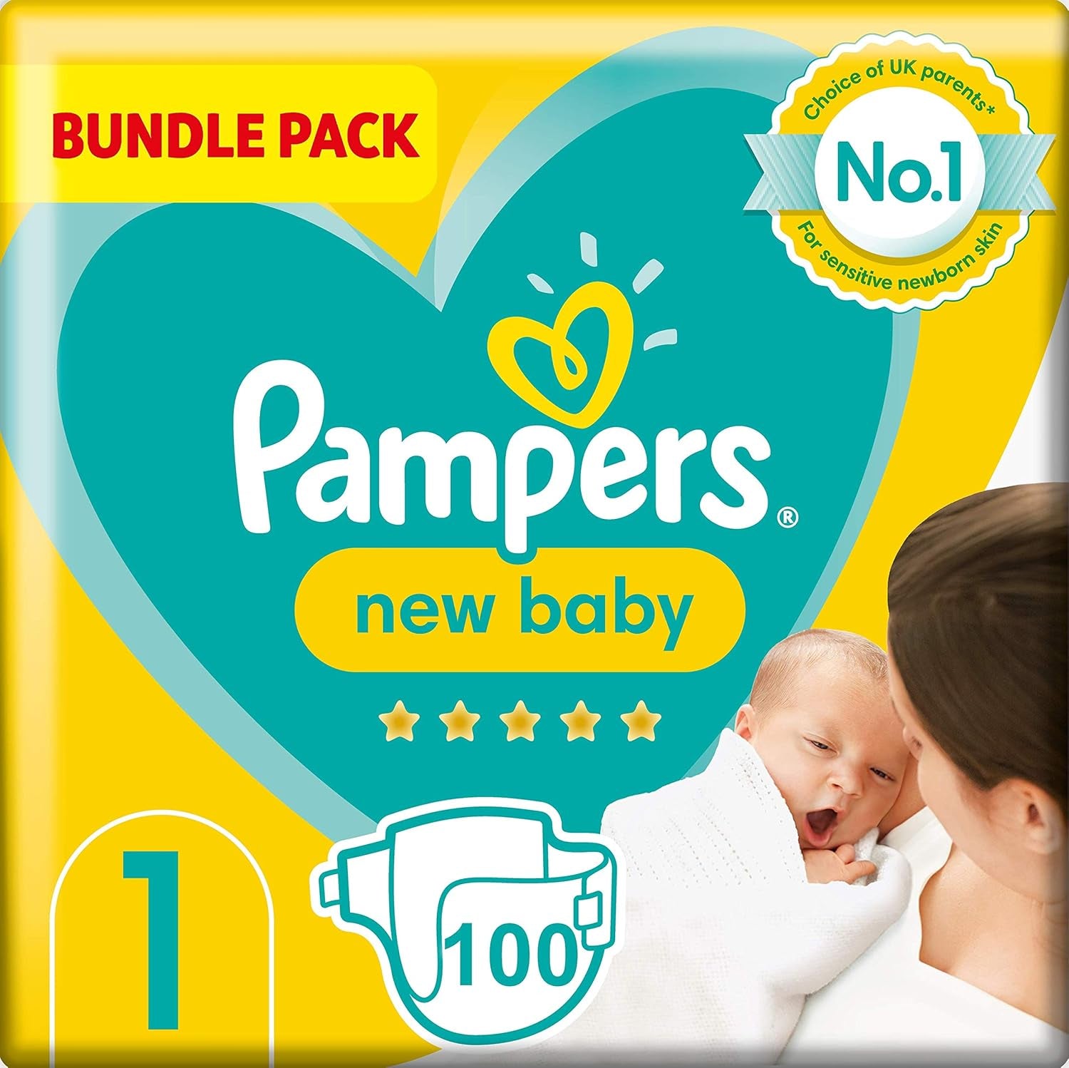 Pampers Premium Protection New Baby Windeln, Größe 1 (Neugeborene), 22 Stück