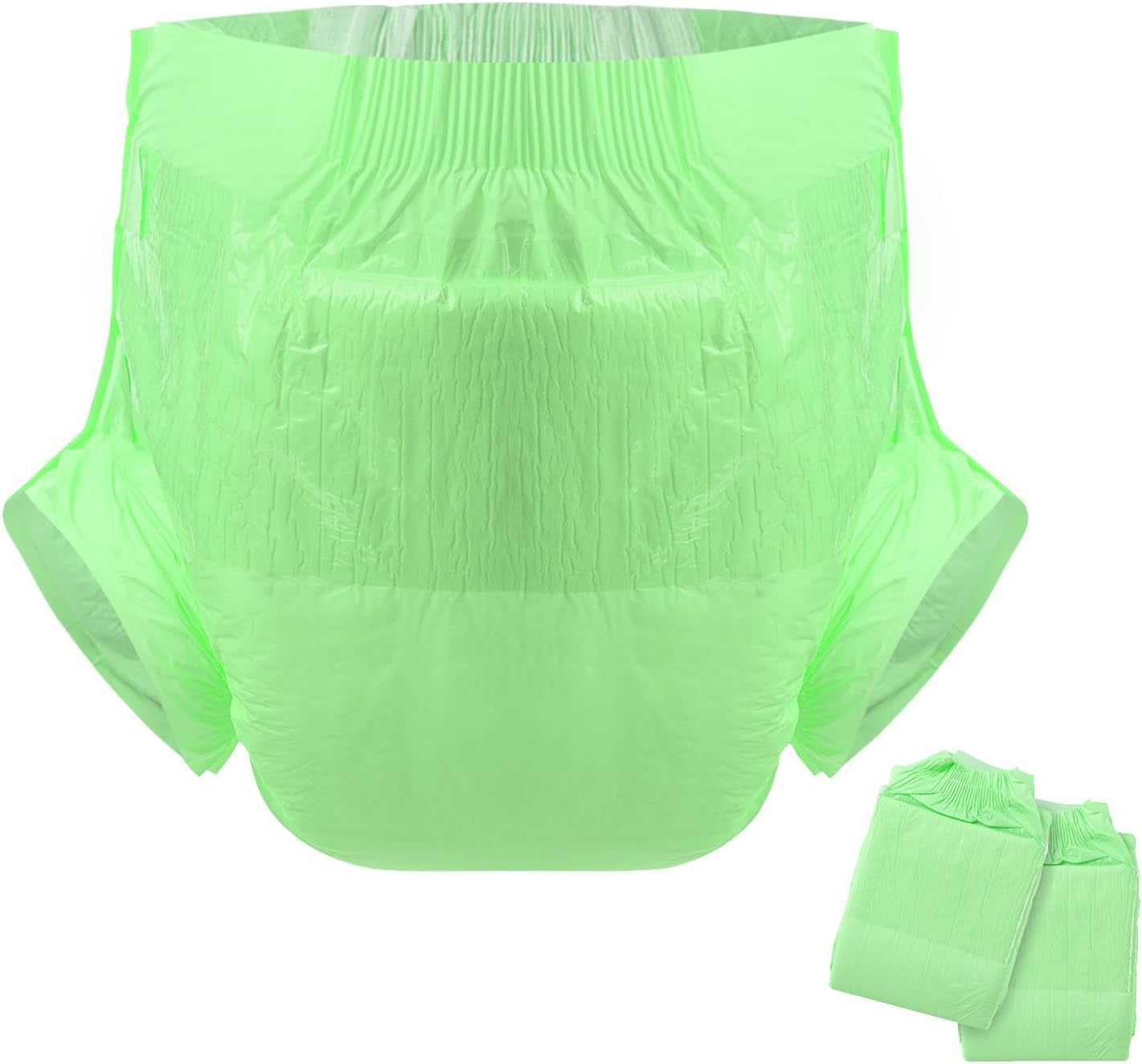 CutiePlusU Windeln für Erwachsene, trockene Oberfläche, maximale Saugfähigkeit über Nacht, Einweg-Inkontinenzwindel – Blau, Rosa, Weiß, 3er-Pack (Mittel 71–96 cm)