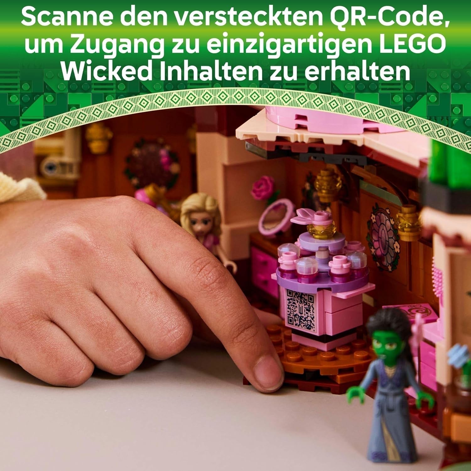 LEGO Schlafzimmer der bösen Glinda und Elphaba – Puppenhaus mit 2 Mini-Puppen von Witches of Oz, coolen Accessoires wie Blumen und Outfits – Kreatives Spielzeug für Mädchen ab 8 Jahren und Fans – 75683 Bausätze Besuchen Sie den LEGO-Store