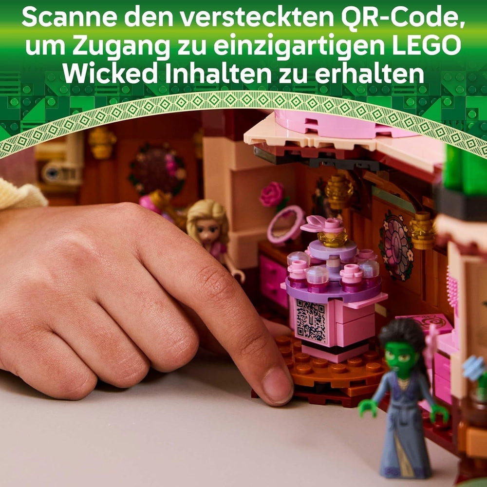 LEGO Schlafzimmer der bösen Glinda und Elphaba – Puppenhaus mit 2 Mini-Puppen von Witches of Oz, coolen Accessoires wie Blumen und Outfits – Kreatives Spielzeug für Mädchen ab 8 Jahren und Fans – 75683 Bausätze Besuchen Sie den LEGO-Store