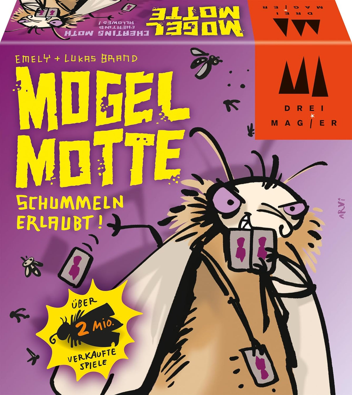 Schmidt Spiele 40862 Mogel Motte, Joc de cărți Trei Magicieni