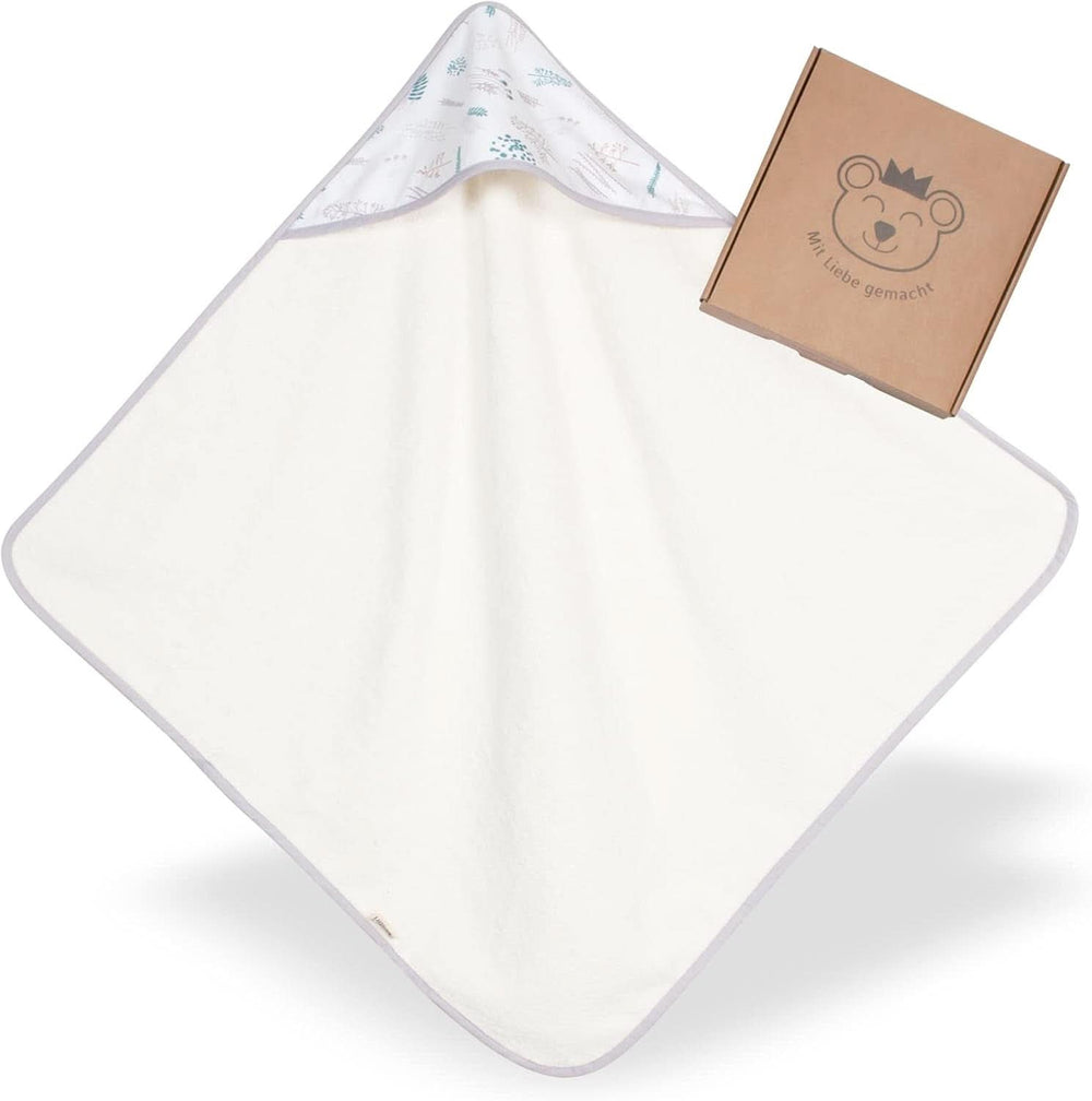 Prosop cu glugă pentru copii | 75X75Cm | 100% bumbac | Oeko-TEX 100 | Furnizorul #1 pentru clinici | Unisex Mama si Copilul Naty Shop