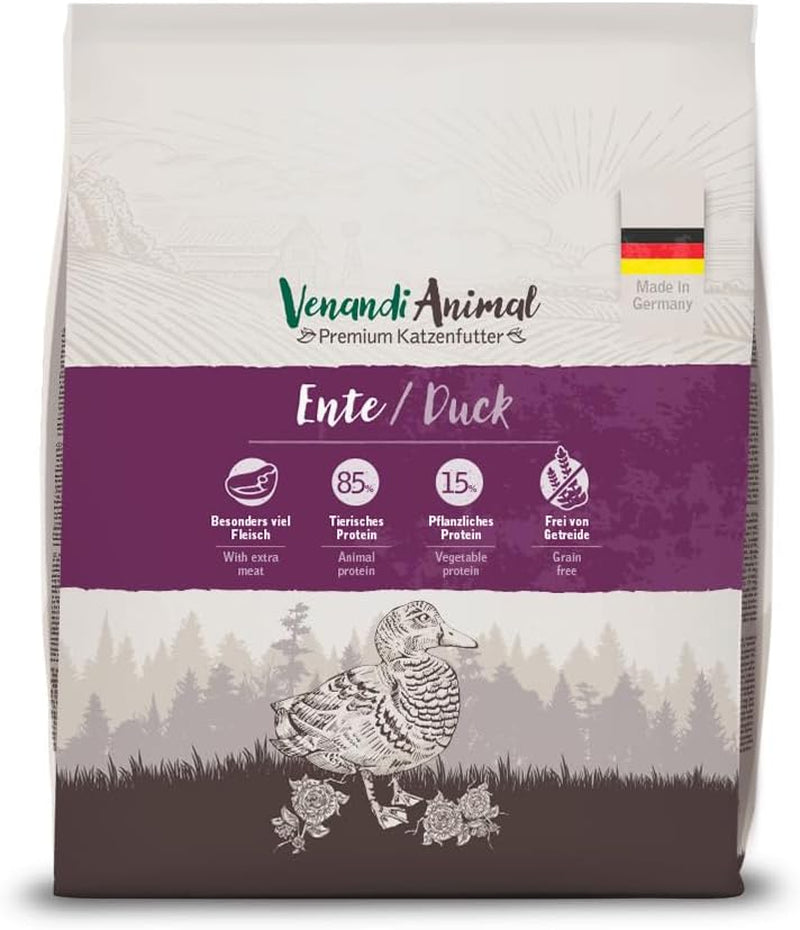 Venandi Animal - Hrană premium pentru pisici - Miel, cu multă carne proaspătă, hrană uscată, fără cereale 1 pachet (1 X 1,5kg)