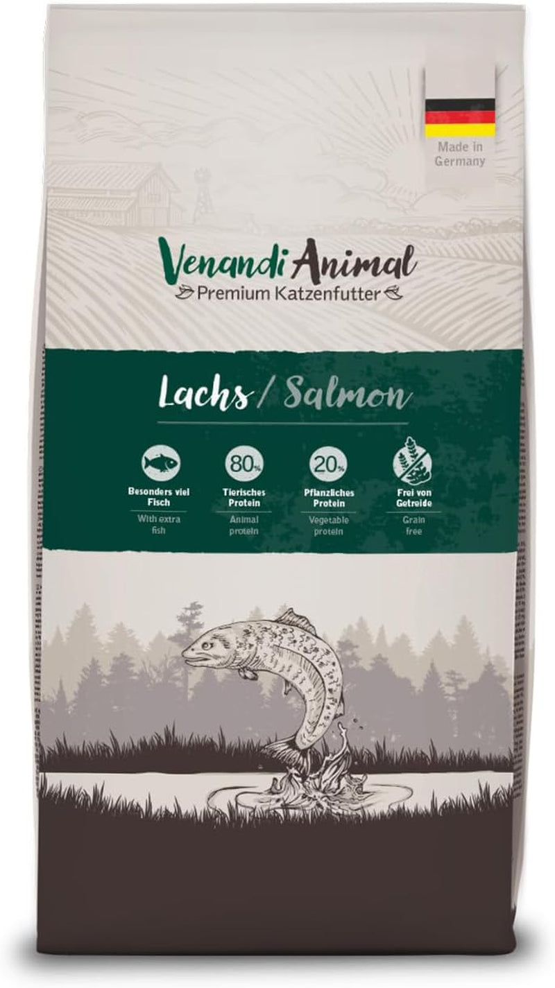 Venandi Animal - Hrană premium pentru pisici - Miel, cu multă carne proaspătă, hrană uscată, fără cereale 1 pachet (1 X 1,5kg)