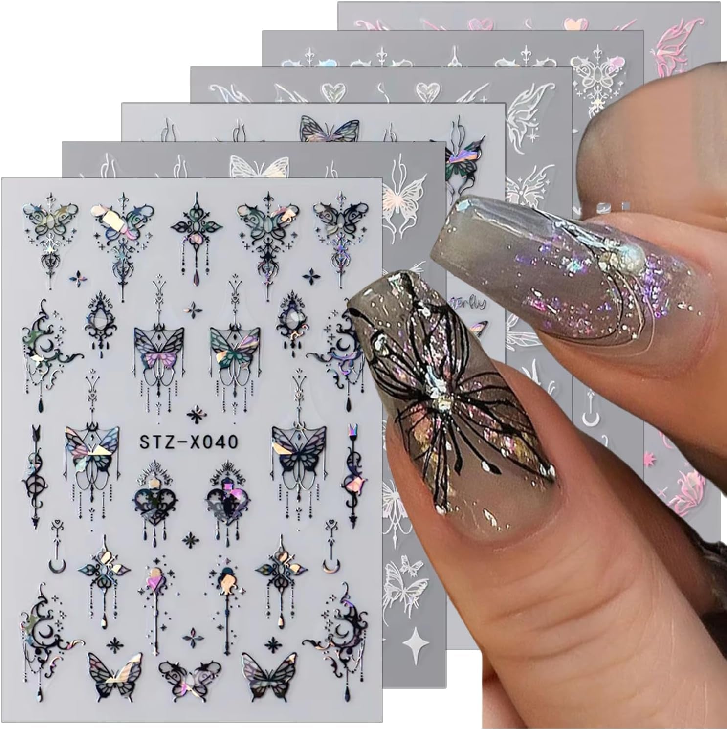 GZMAYUEN 12 culori franceze unghii autocolante 3D franceză culoare gradient unghii autocolante autoadezive unghii design unghii accesorii