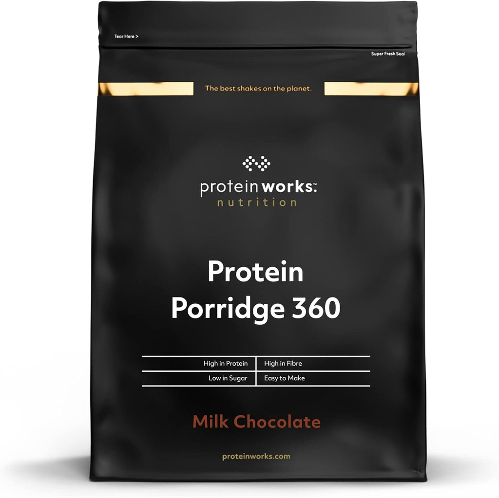 Protein Works - Protein Porridge 360 | Mit Zusätzlichen Vitaminen & Mineralien | Proteinreiches Frühstück | Kalorienarme Haferflocken | 6 Servings | Milchschokolade | 500G Cereale Naty Shop Default Title
