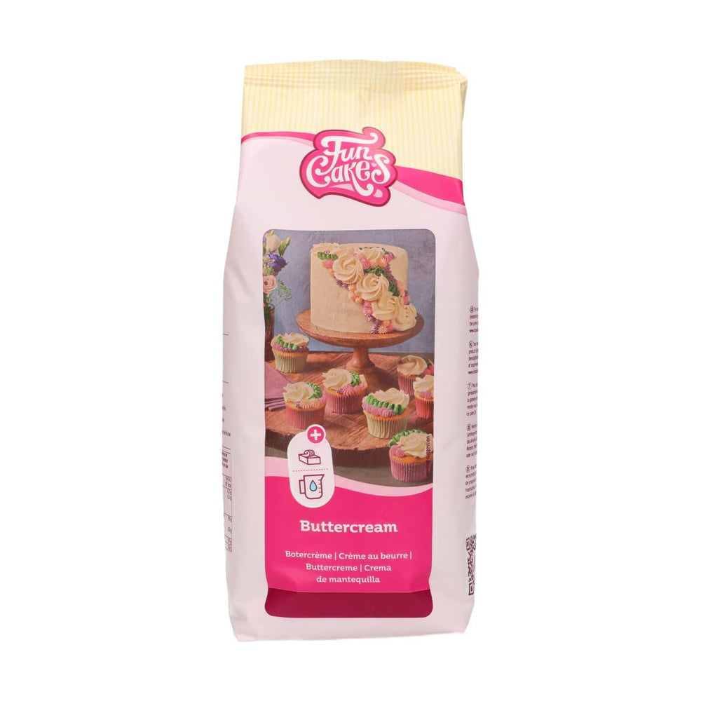 Funcakes Mix Für Buttercreme: Einfach Zu Berübenen, Cremig, Perfekt Zum Dekorieren, Abdecken Und Füllen Von Kuchen, Belag Auf Cupcakes, Halal., 1 Kg Mix zum Backen und Kochen Naty Shop 1 Kg (1Er Pack) Vanille.