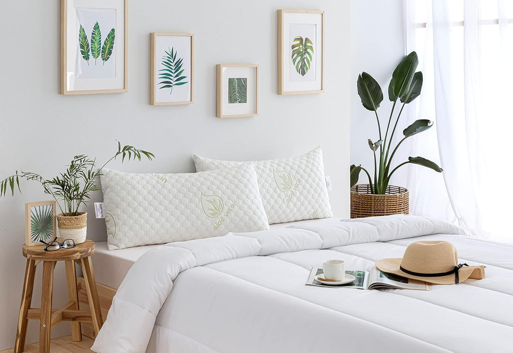 Todocama Pernă, viscoelastică, pachet de fulgi 2 X 75 cm alb Perne standard Naty Shop