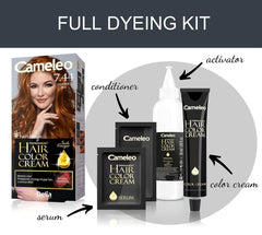 Cameleo - Omega Plus - Vopsea de păr - Roșu cupru - Culoare profundă, permanentă - Colorare permanentă - Protecția părului - Set complet de colorare Vopsea pentru par Naty Shop
