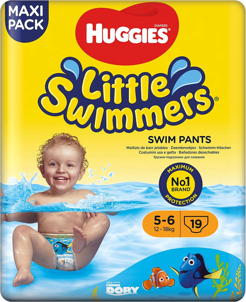 Huggies Little Swimmers Schwimmwindeln Größe 5/6 (12–18 kg), 1 Packung mit 19 Stück
